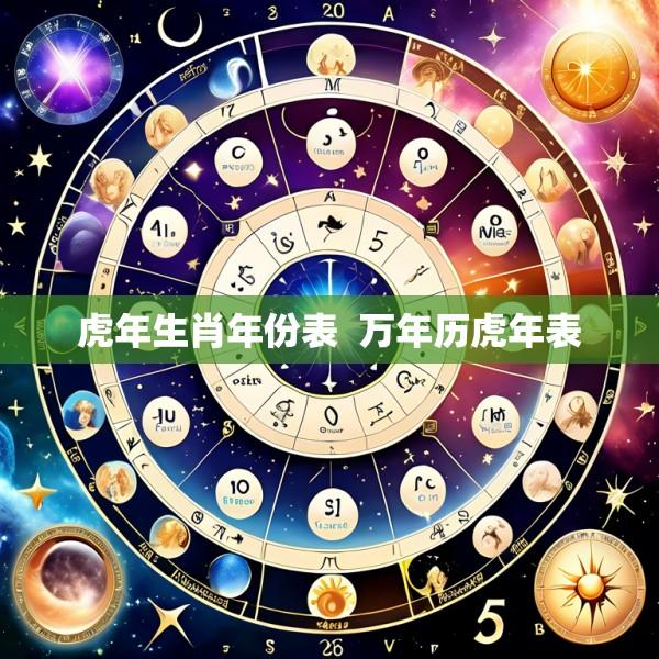 虎年生肖年份表  万年历虎年表