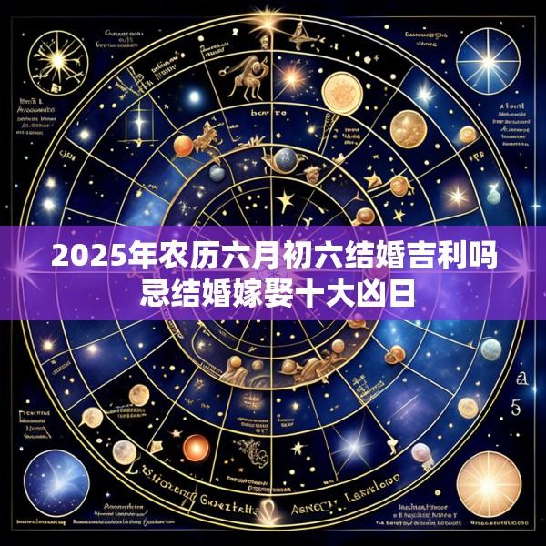 2025年农历六月初六结婚吉利吗 忌结婚嫁娶十大凶日
