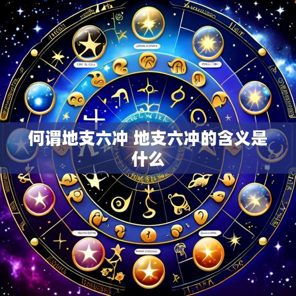 何谓地支六冲 地支六冲的含义是什么