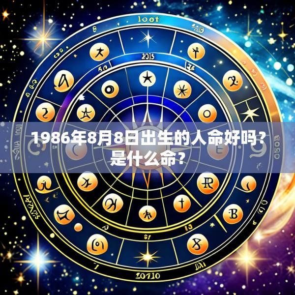 1986年8月8日出生的人命好吗？是什么命？