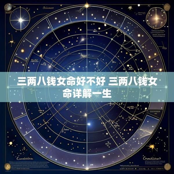 三两八钱女命好不好 三两八钱女命详解一生