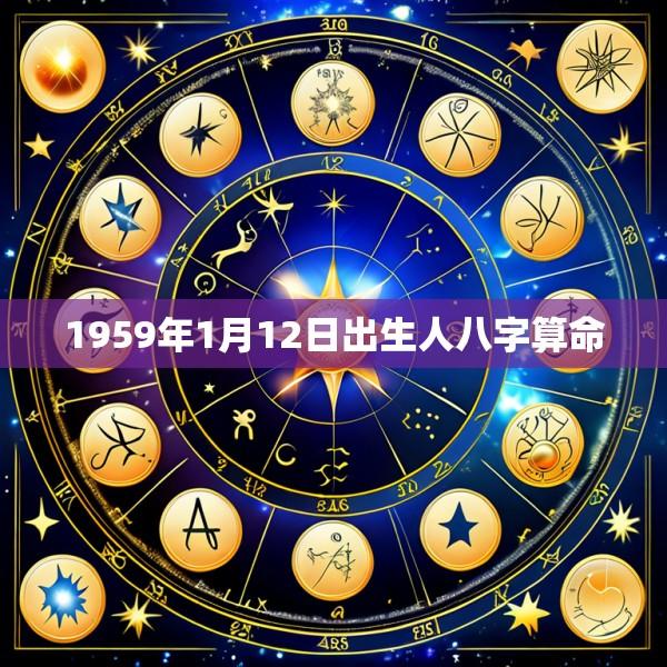 1959年1月12日出生人八字算命