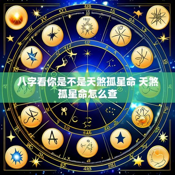 八字看你是不是天煞孤星命 天煞孤星命怎么查