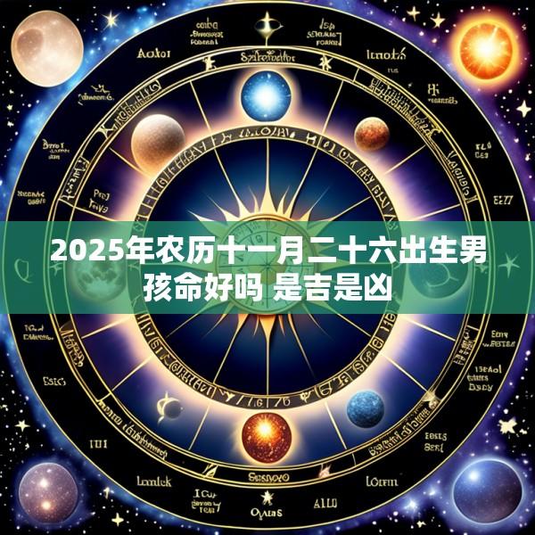 2025年农历十一月二十六出生男孩命好吗 是吉是凶