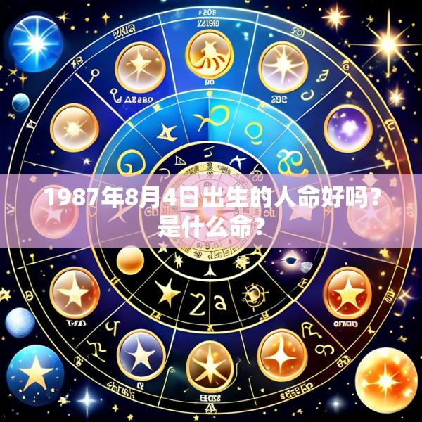 1987年8月4日出生的人命好吗？是什么命？