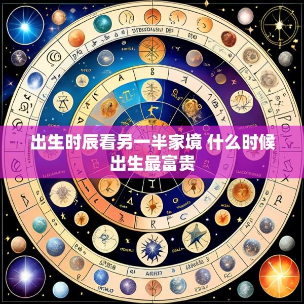 出生时辰看另一半家境 什么时候出生最富贵