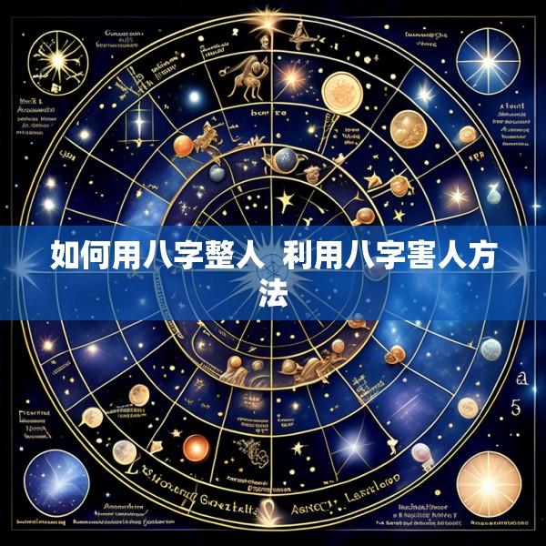 如何用八字整人  利用八字害人方法