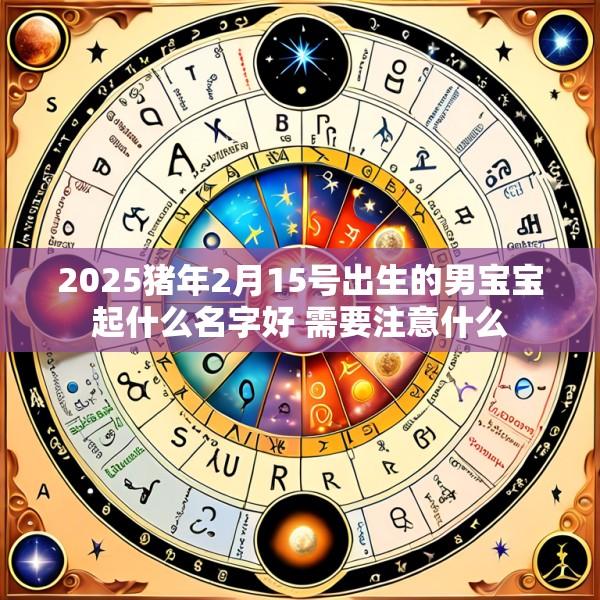 2025猪年2月15号出生的男宝宝起什么名字好 需要注意什么