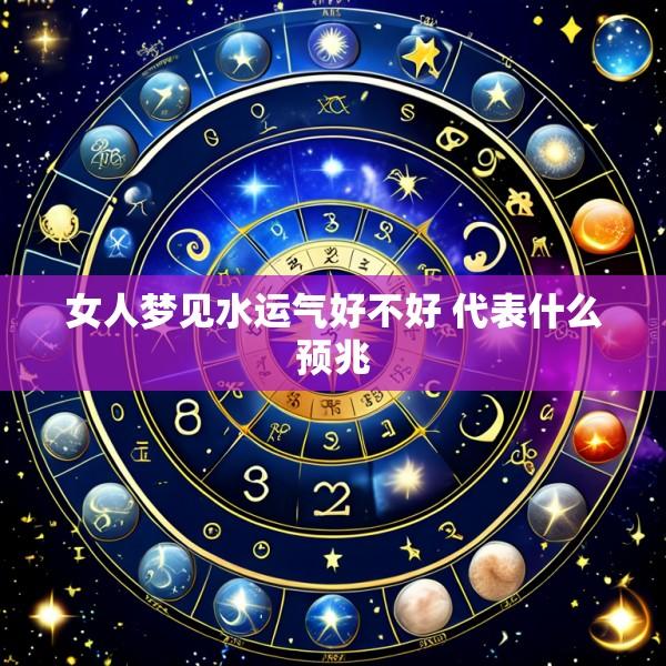 女人梦见水运气好不好 代表什么预兆