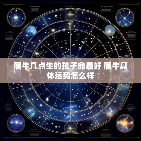 属牛几点生的孩子命最好 属牛具体运势怎么样