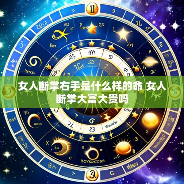 女人断掌右手是什么样的命 女人断掌大富大贵吗