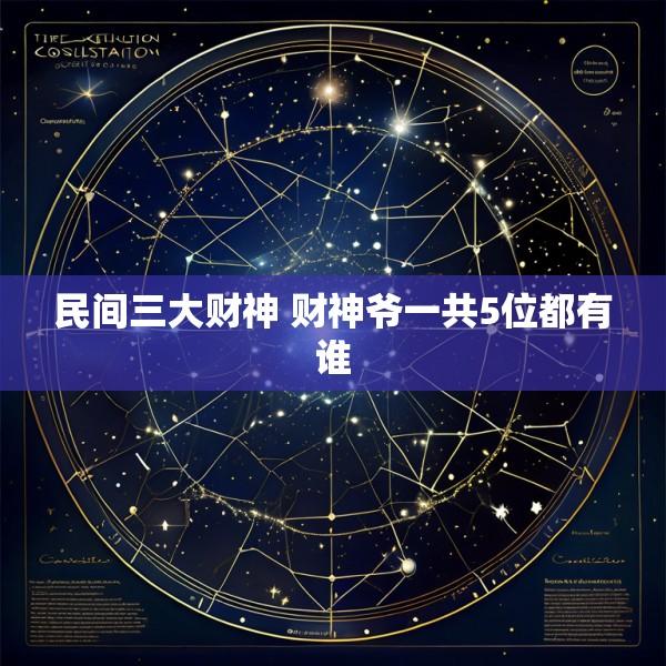 民间三大财神 财神爷一共5位都有谁