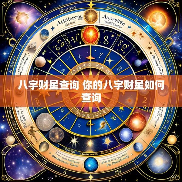 八字财星查询 你的八字财星如何查询