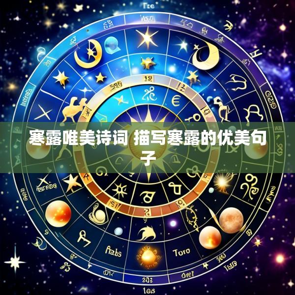 寒露唯美诗词 描写寒露的优美句子