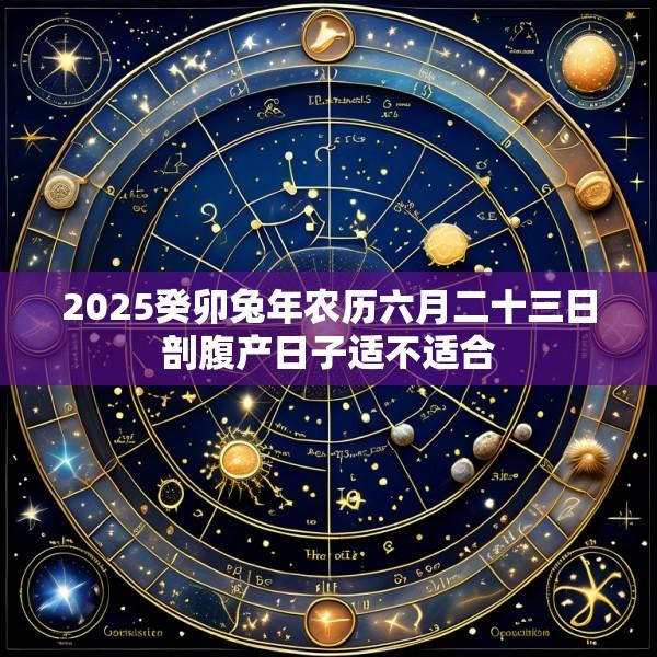 2025癸卯兔年农历六月二十三日剖腹产日子适不适合