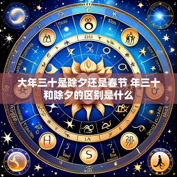 大年三十是除夕还是春节 年三十和除夕的区别是什么