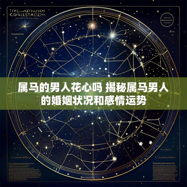 属马的男人花心吗 揭秘属马男人的婚姻状况和感情运势