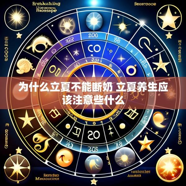 为什么立夏不能断奶 立夏养生应该注意些什么