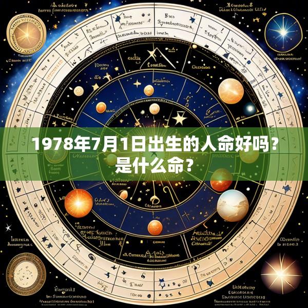 1978年7月1日出生的人命好吗？是什么命？