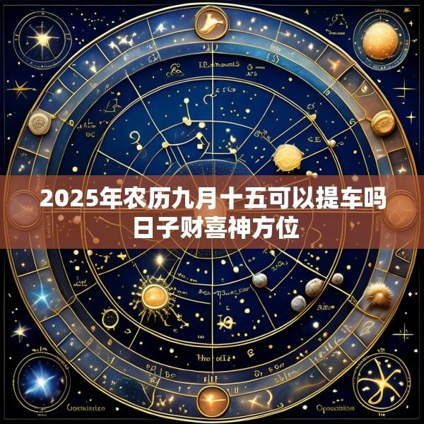 2025年农历九月十五可以提车吗 日子财喜神方位