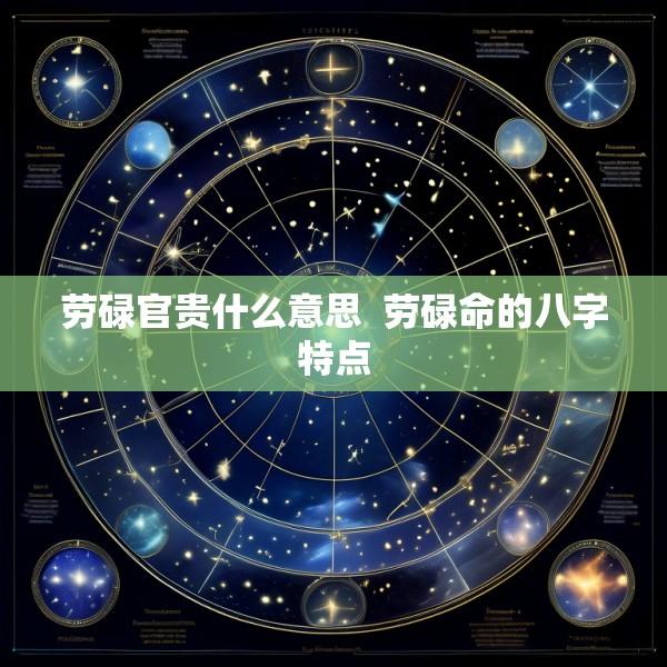 劳碌官贵什么意思  劳碌命的八字特点