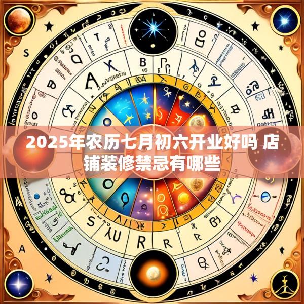 2025年农历七月初六开业好吗 店铺装修禁忌有哪些