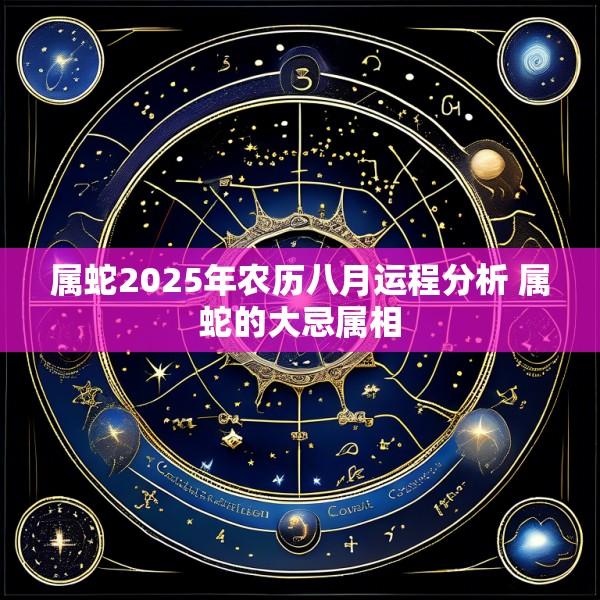 属蛇2025年农历八月运程分析 属蛇的大忌属相