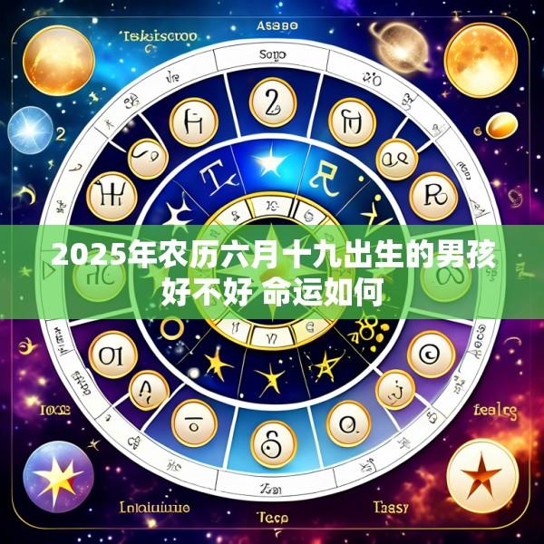 2025年农历六月十九出生的男孩好不好 命运如何