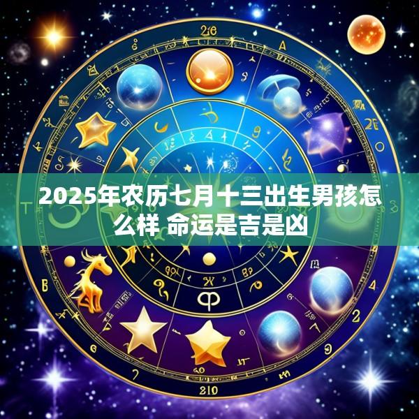 2025年农历七月十三出生男孩怎么样 命运是吉是凶