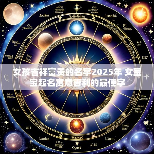 女孩吉祥富贵的名字2025年 女宝宝起名寓意吉利的最佳字