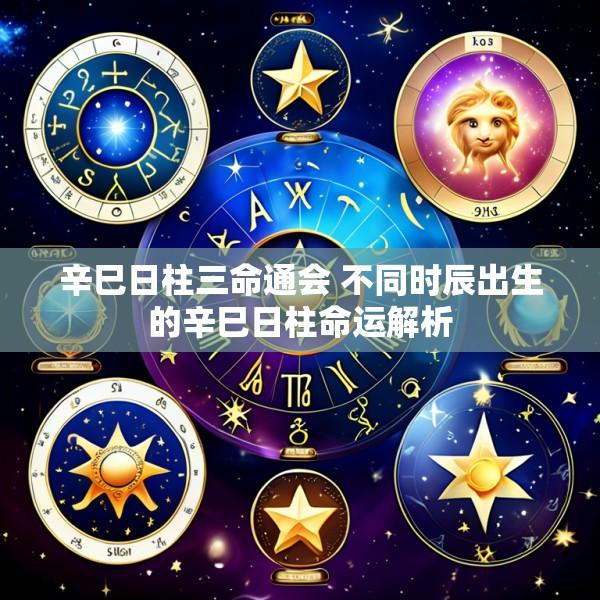 辛巳日柱三命通会 不同时辰出生的辛巳日柱命运解析