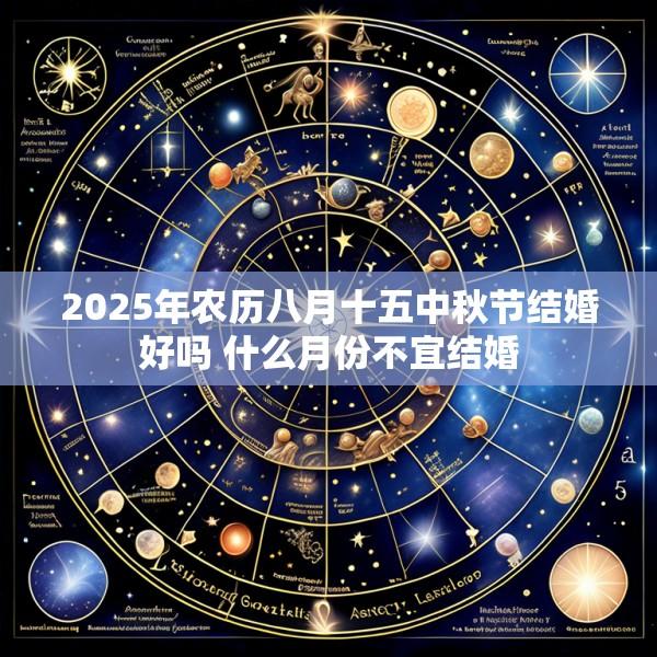2025年农历八月十五中秋节结婚好吗 什么月份不宜结婚