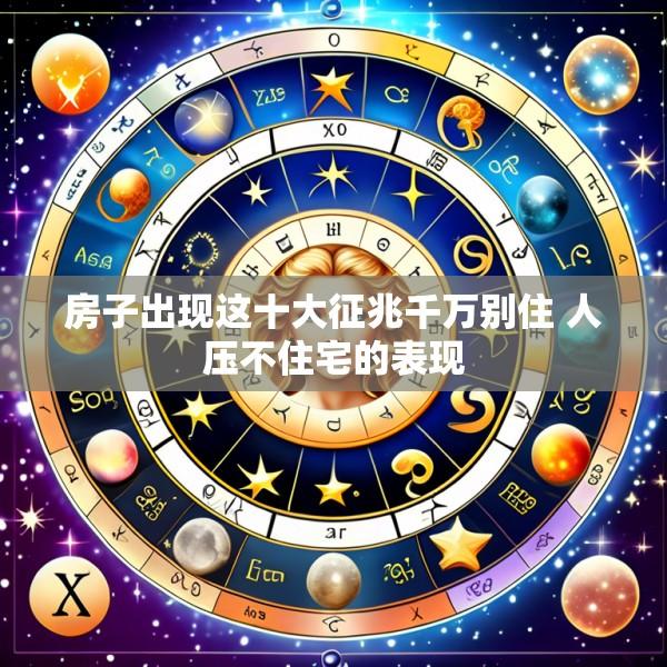 房子出现这十大征兆千万别住 人压不住宅的表现
