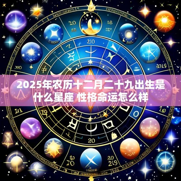 2025年农历十二月二十九出生是什么星座 性格命运怎么样