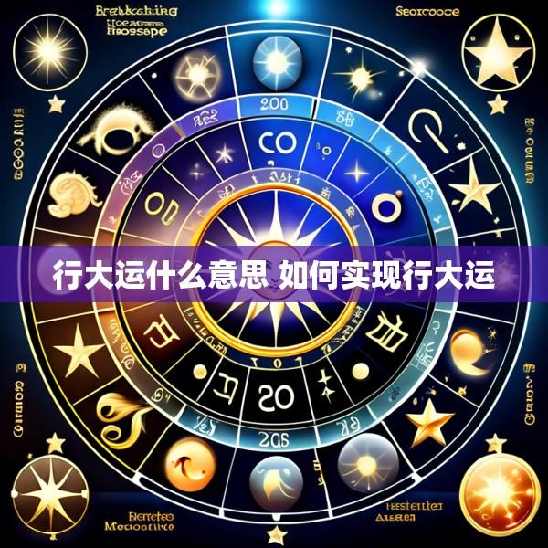 行大运什么意思 如何实现行大运