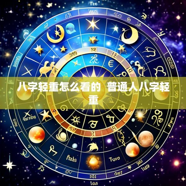 八字轻重怎么看的  普通人八字轻重