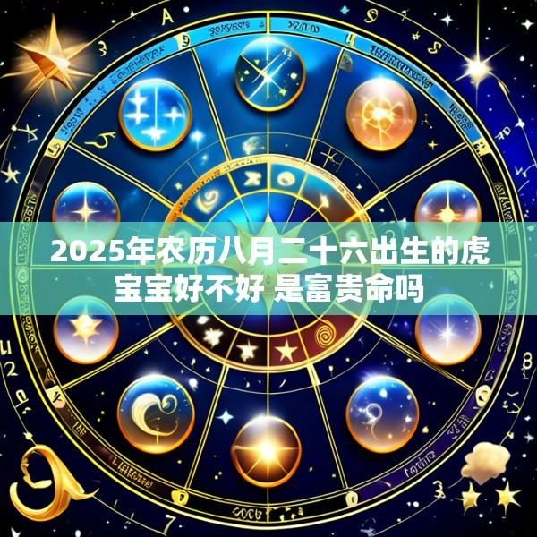 2025年农历八月二十六出生的虎宝宝好不好 是富贵命吗