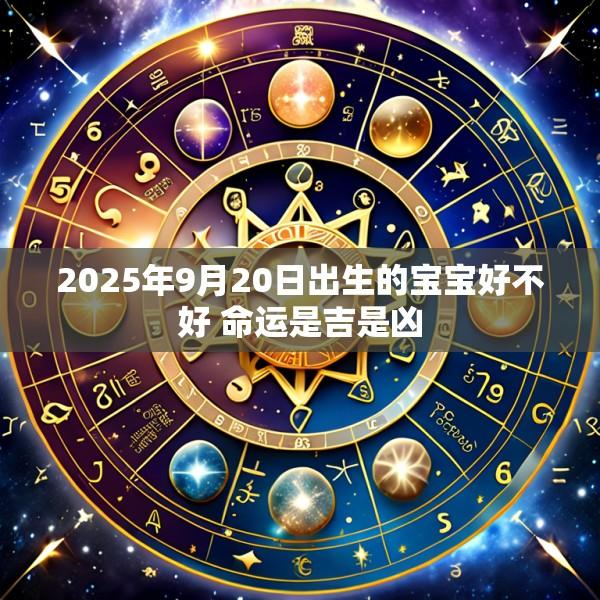 2025年9月20日出生的宝宝好不好 命运是吉是凶