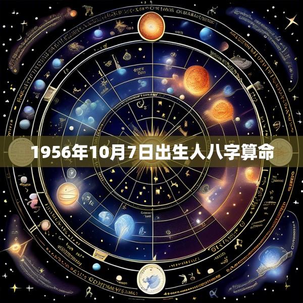 1956年10月7日出生人八字算命