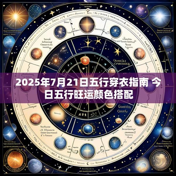 2025年7月21日五行穿衣指南 今日五行旺运颜色搭配