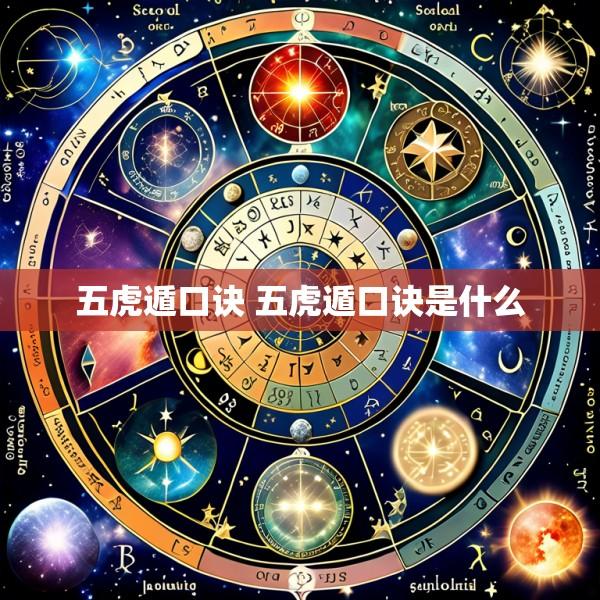 五虎遁口诀 五虎遁口诀是什么