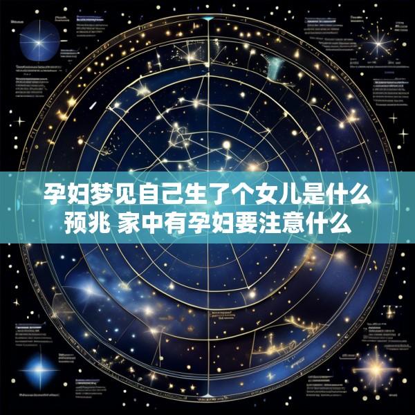 孕妇梦见自己生了个女儿是什么预兆 家中有孕妇要注意什么