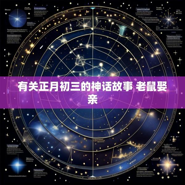 有关正月初三的神话故事 老鼠娶亲