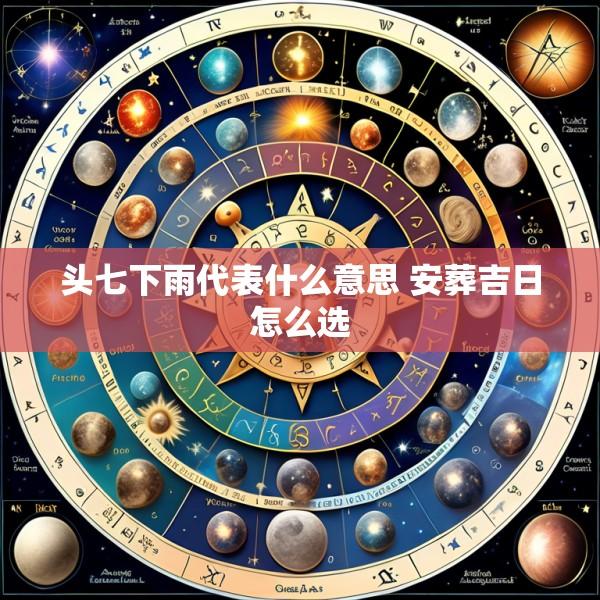 头七下雨代表什么意思 安葬吉日怎么选