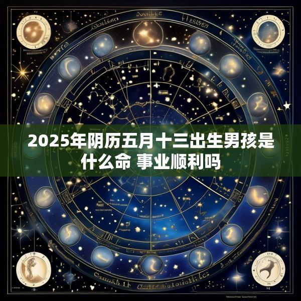 2025年阴历五月十三出生男孩是什么命 事业顺利吗