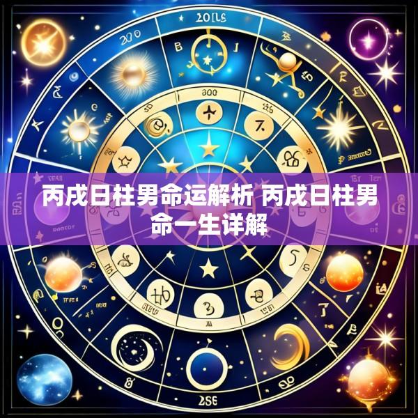 丙戌日柱男命运解析 丙戌日柱男命一生详解