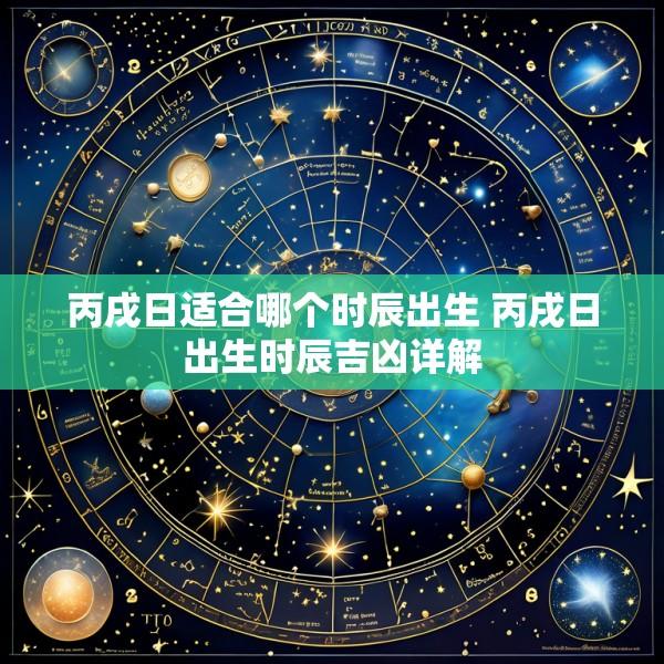 丙戌日适合哪个时辰出生 丙戌日出生时辰吉凶详解
