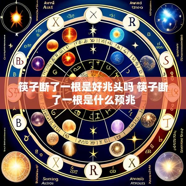 筷子断了一根是好兆头吗 筷子断了一根是什么预兆
