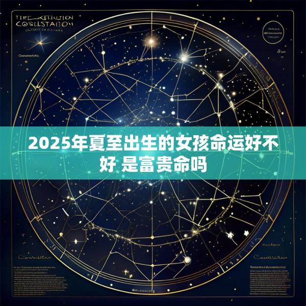 2025年夏至出生的女孩命运好不好 是富贵命吗