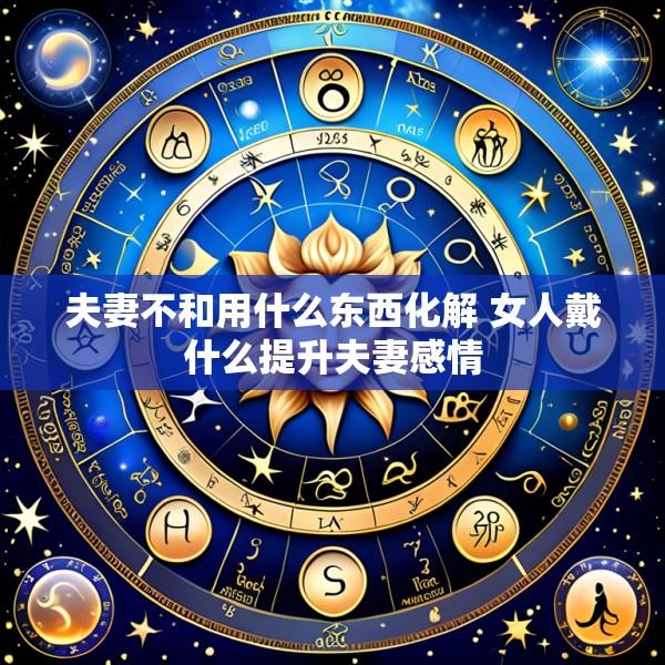 夫妻不和用什么东西化解 女人戴什么提升夫妻感情